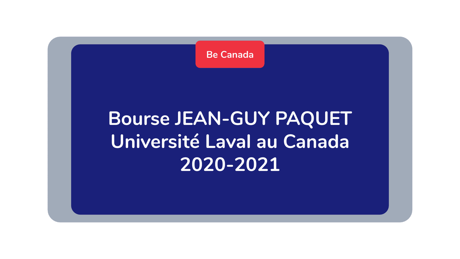 Bourse JEAN-GUY PAQUET Université Laval