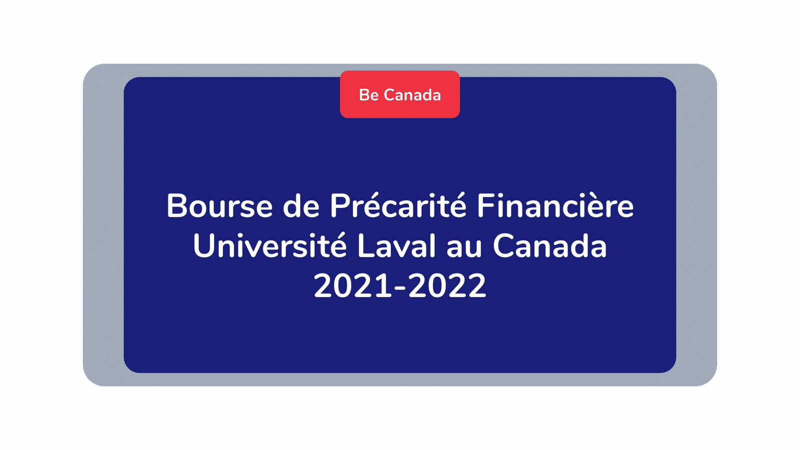 Bourse de Précarité Financière Université Laval