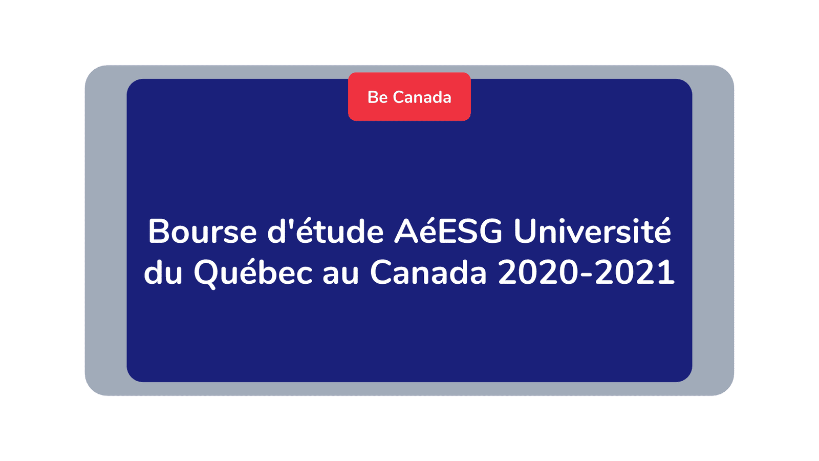 Bourse d'étude AéESG Université du Québec