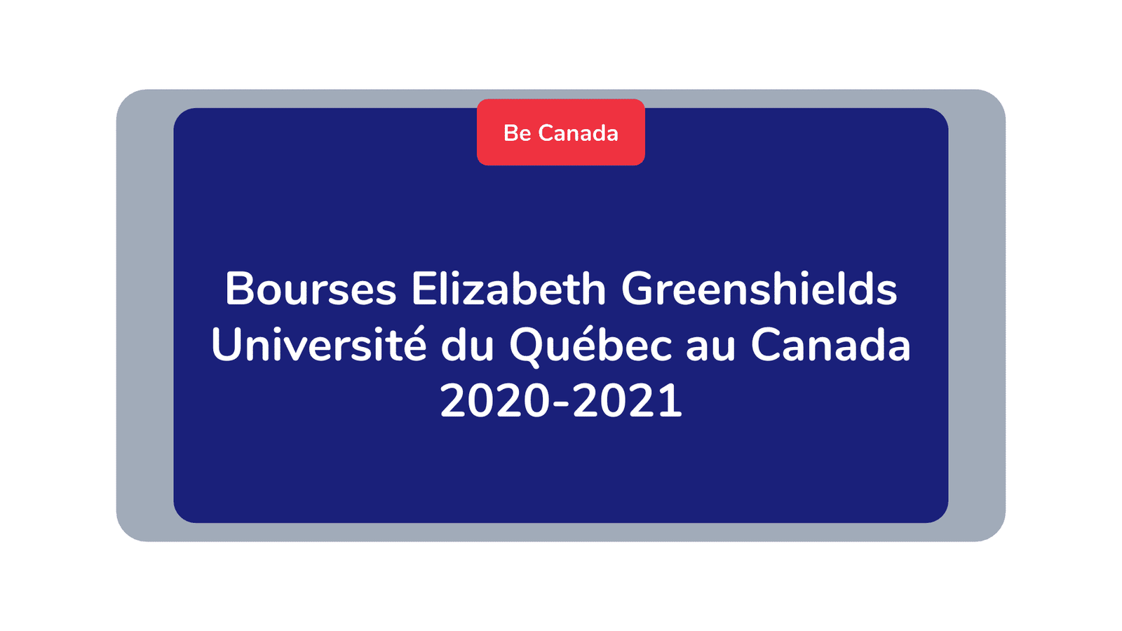 Bourses Elizabeth Greenshields Université du Québec