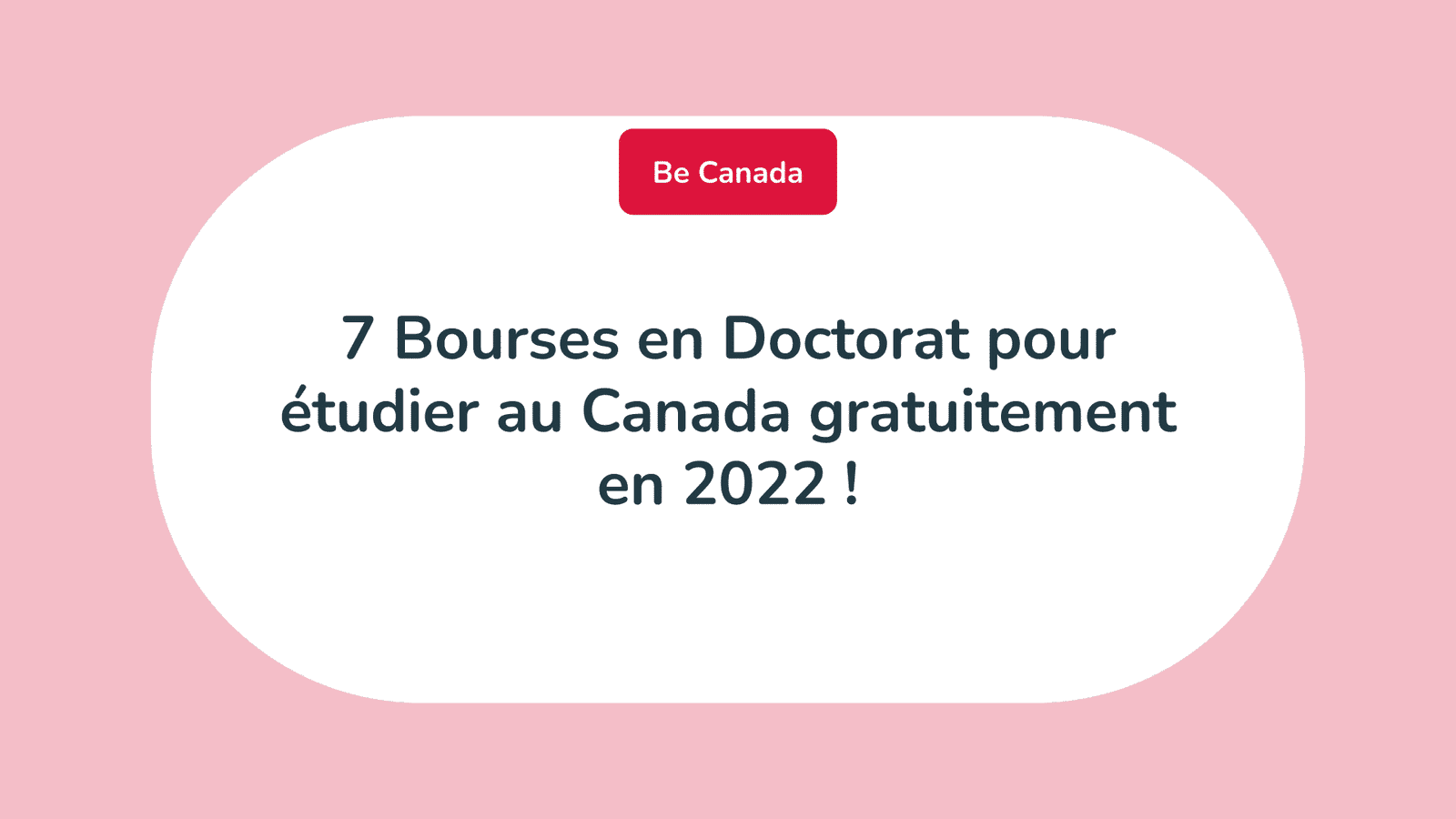 Bourses en Doctorat pour étudier au Canada gratuitement