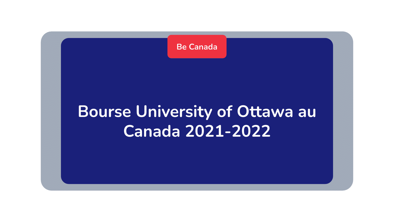 Bourse University of Ottawa