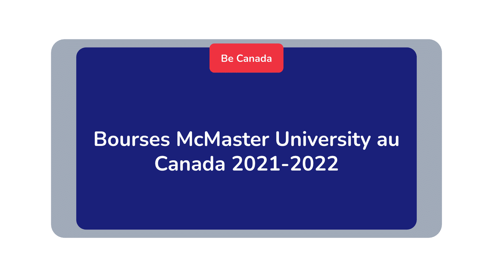 Bourses McMaster University