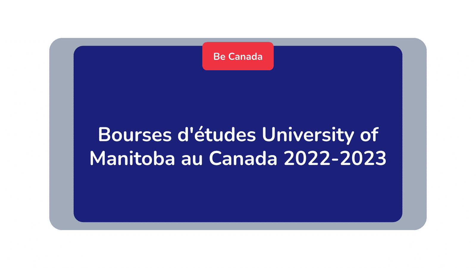 Bourses d'études University of Manitoba