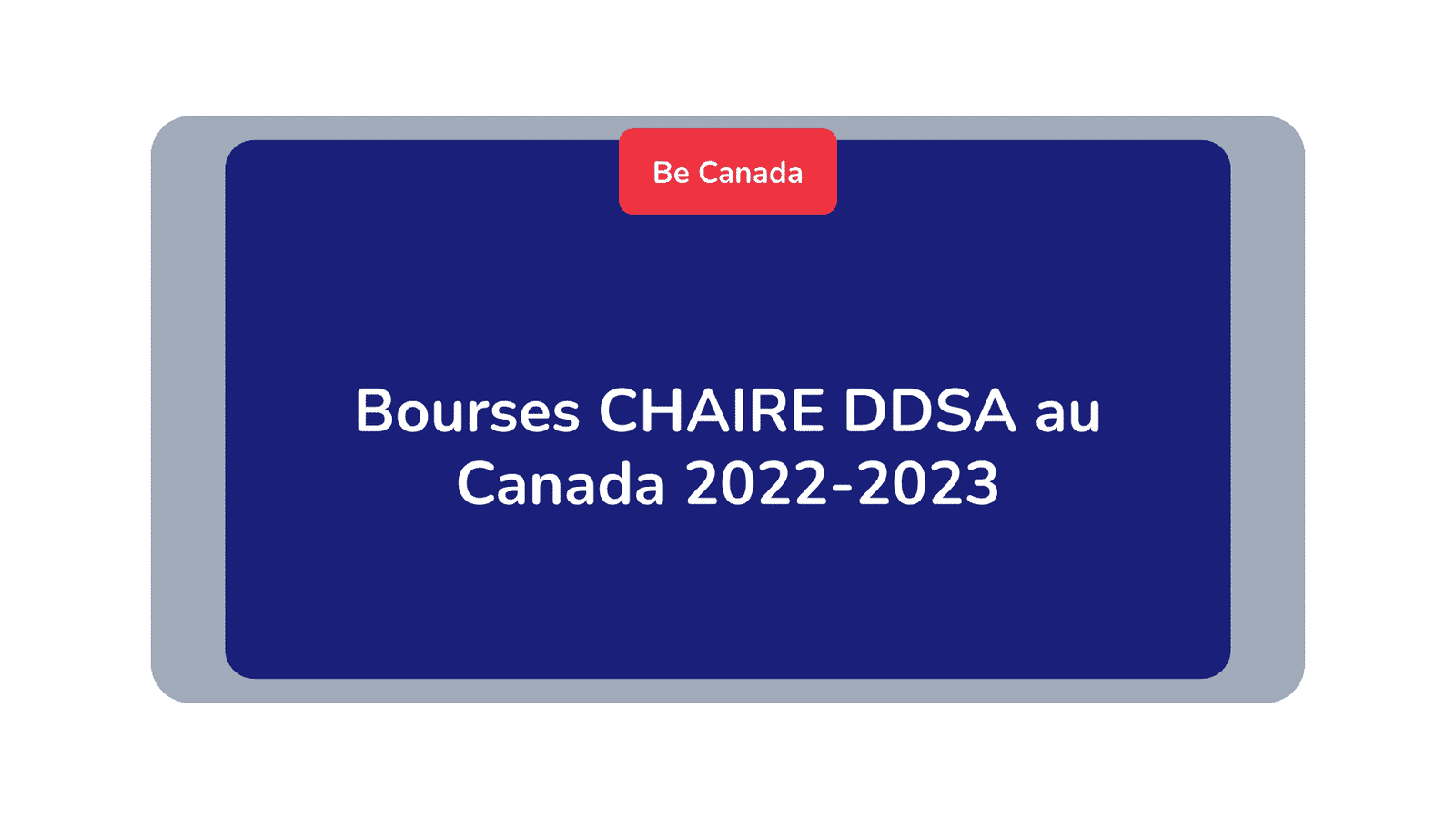 Bourses CHAIRE DDSA