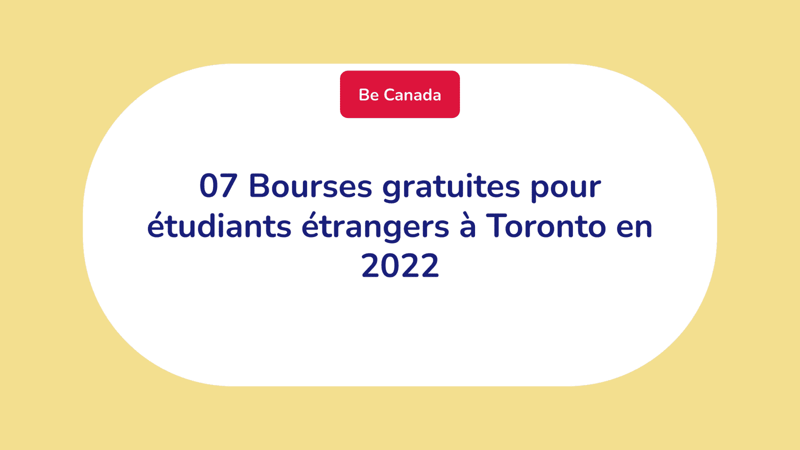 Bourses gratuites pour étudiants étrangers à Toronto