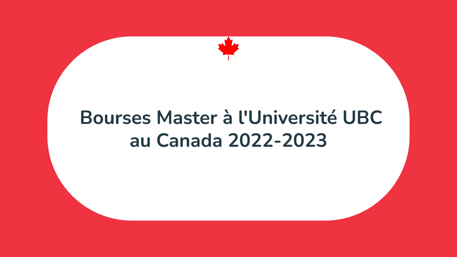 Bourses Master à l'Université UBC