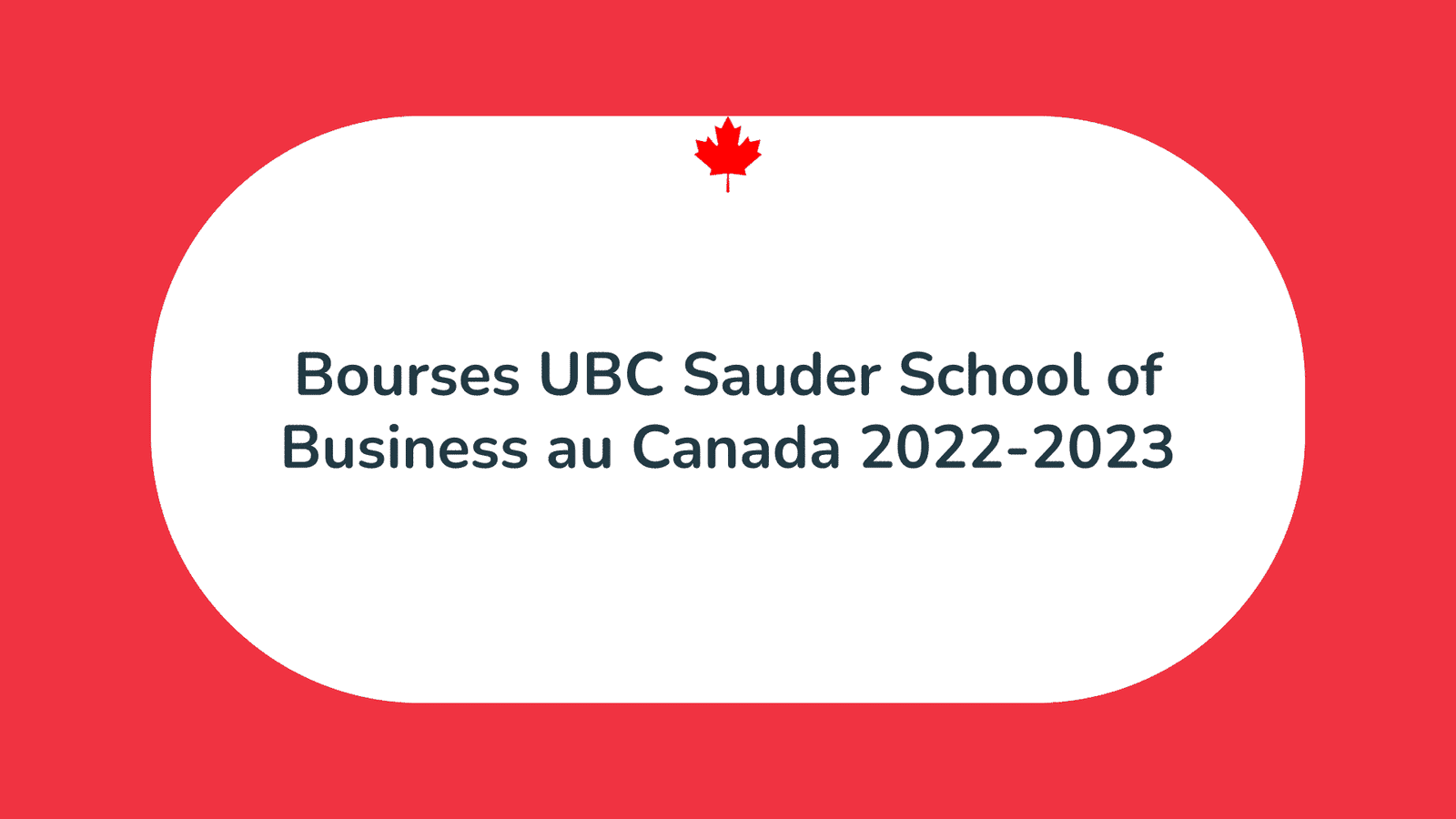 Bourses UBC Sauder School of Business