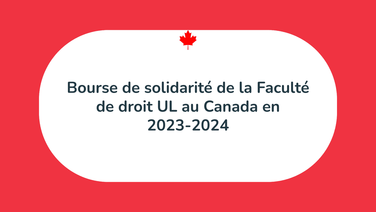 Bourse de solidarité de la Faculté de droit UL