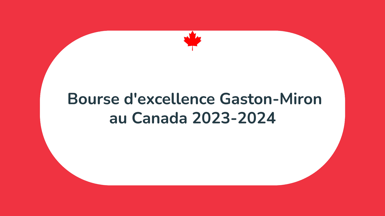 Bourse d'excellence Gaston-Miron