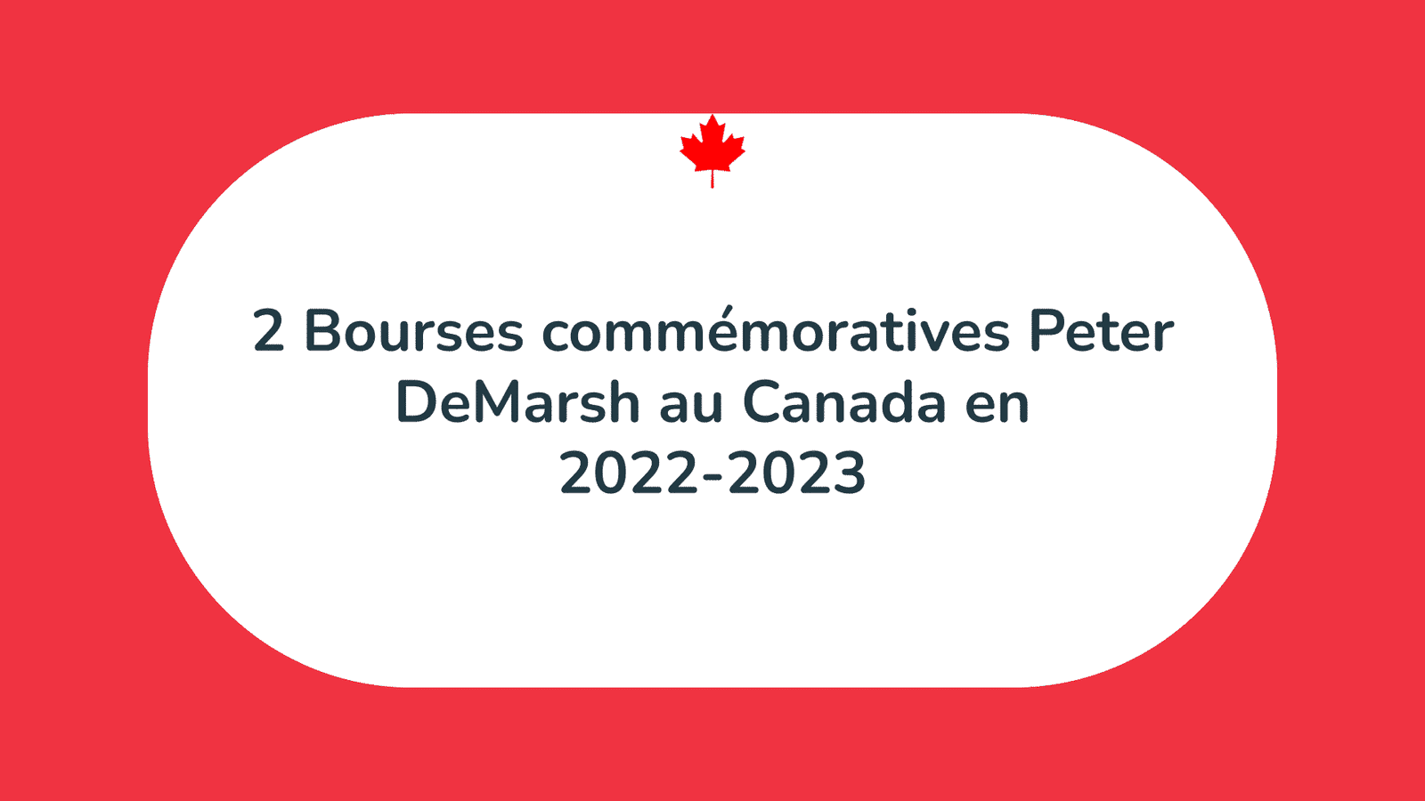 Bourses commémoratives Peter DeMarsh