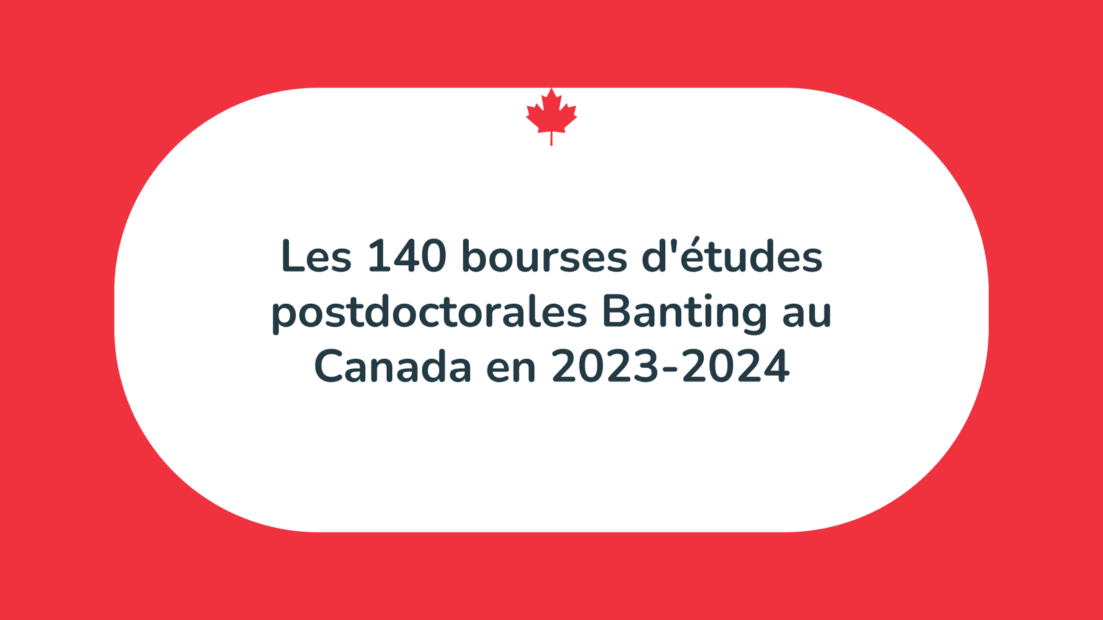 Bourses d'études postdoctorales Banting