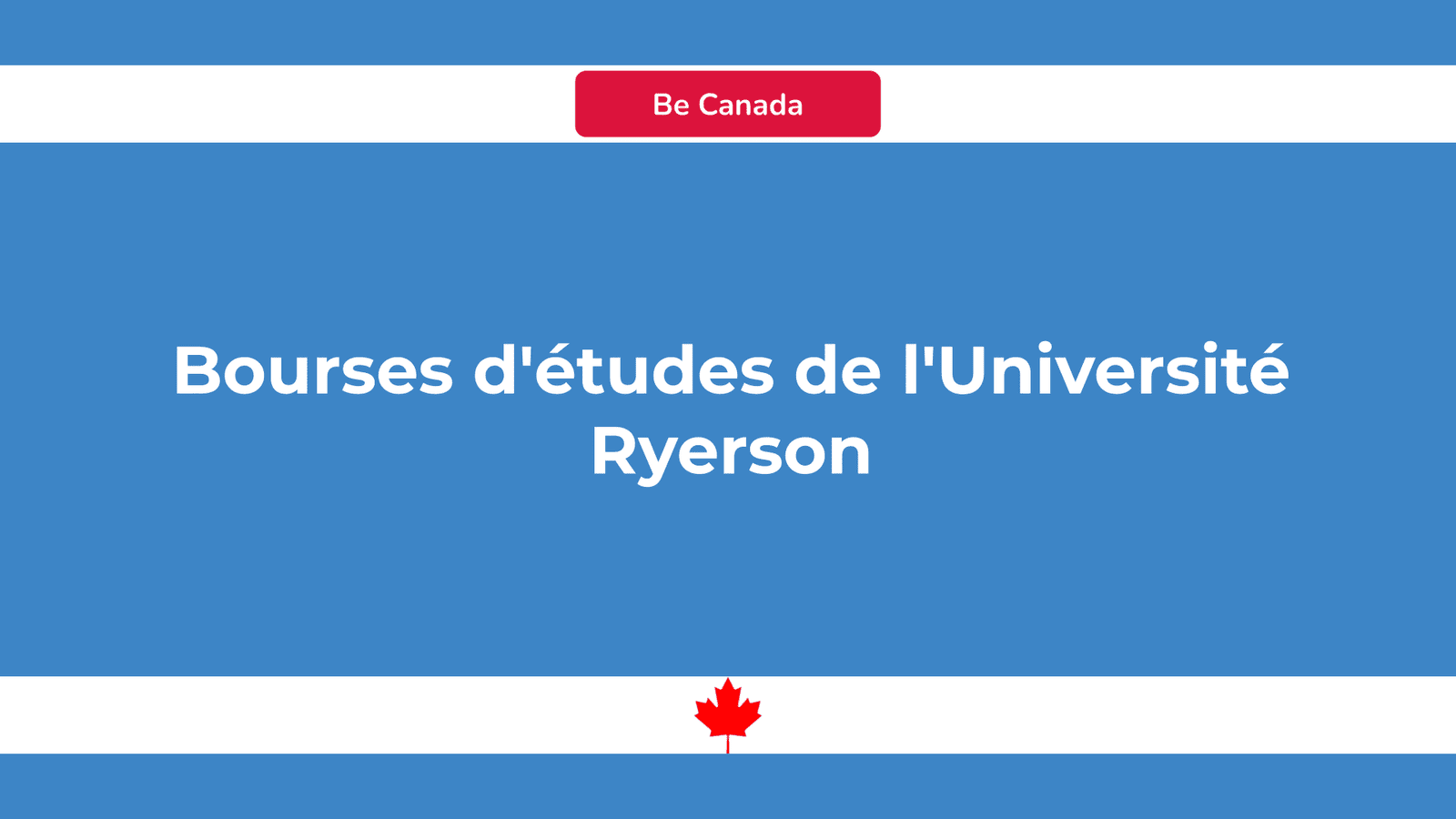 bourses d'études Université Ryerson