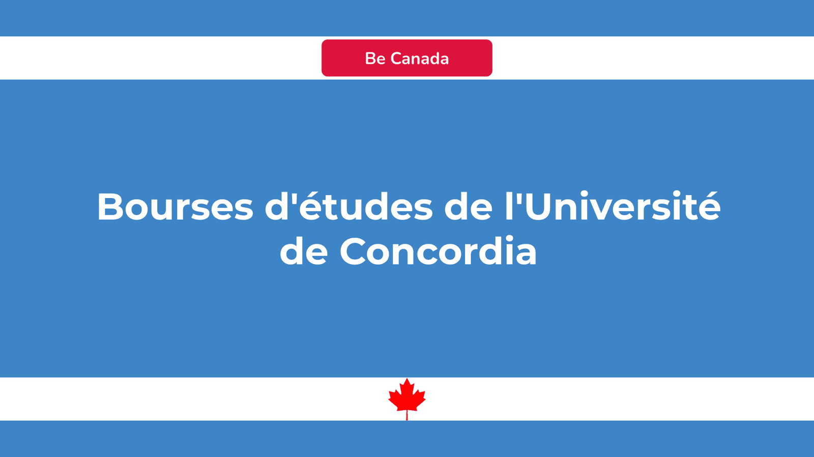 bourses d'études Université de Concordia
