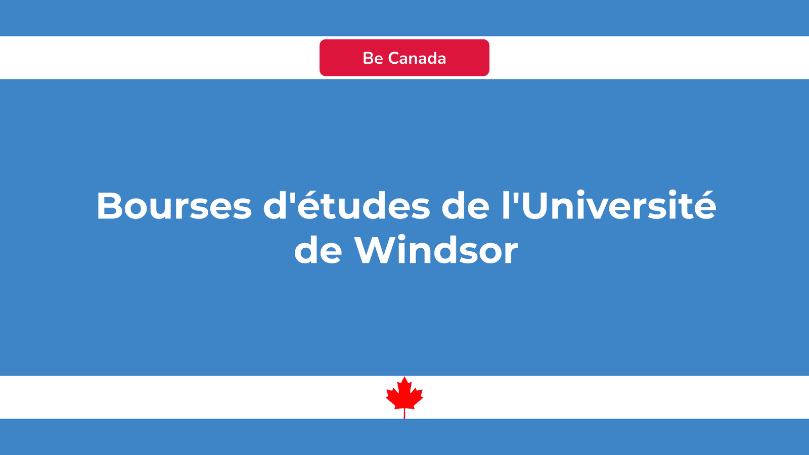 bourses d'études Université de Windsor