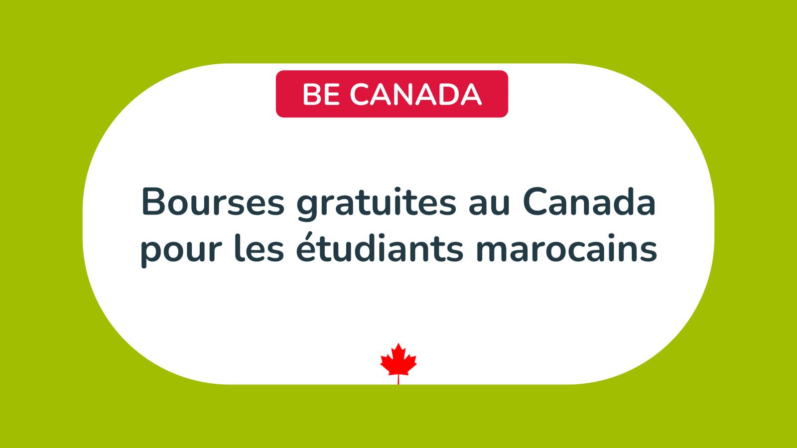 Bourses gratuites au Canada pour les étudiants marocains
