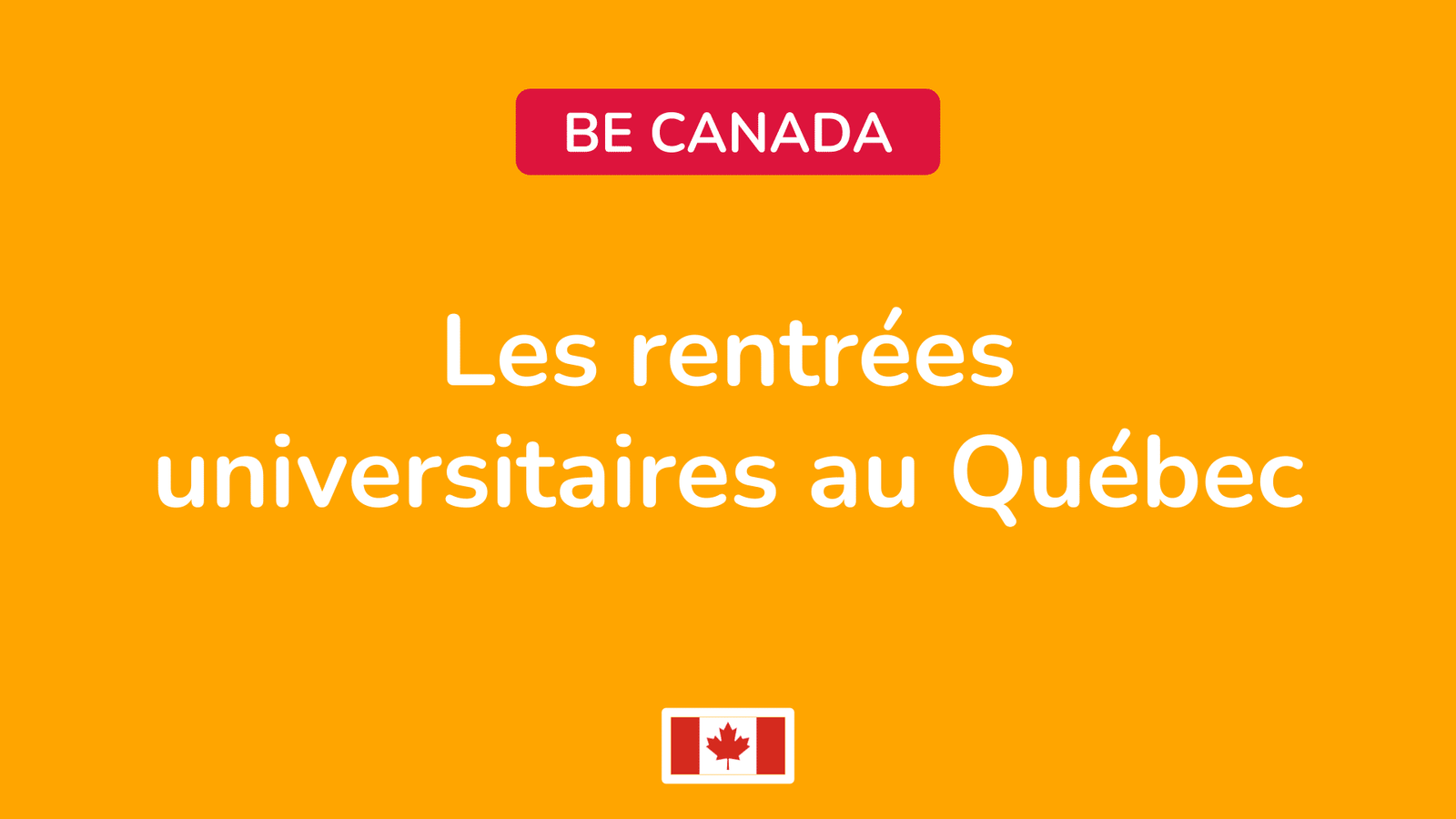 Les Rentr Es Universitaires Au Qu Bec En