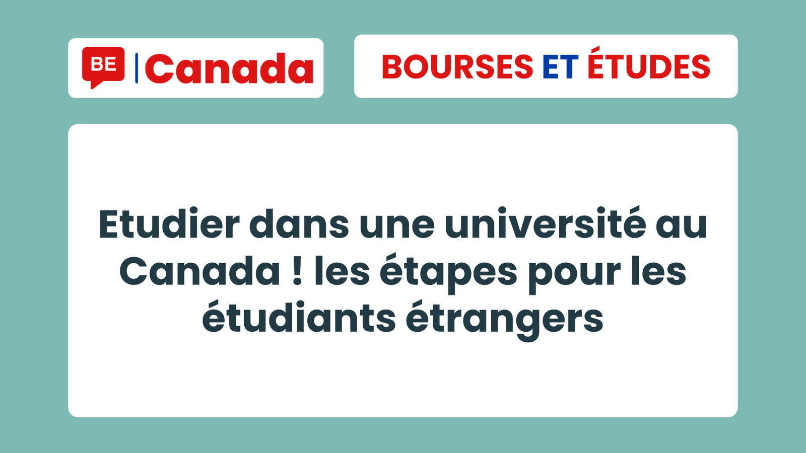 Etudier dans une université au Canada ! les étapes pour les étudiants étrangers
